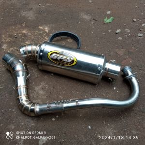 Knalpot racing Gps oval Mio sporty Beat inlet 50