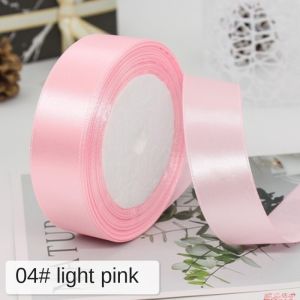 Ruộng Lụa Satin Hồng 22m Cuộn Rộng 6-50mm Dùng Làm Thủ Công DIY Nơ Handmade Gói Quà Trang Trí Tiệc Cưới Chất Liệu Polyester/nylon