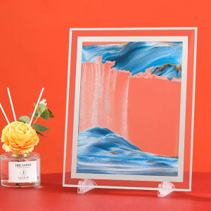 (KL RDY STK) 3D Glass Sandscape Moving Sand Art Ornaments Decoration Quicksand Hiasan Pasir Kaca Perhiasan Rumah Office