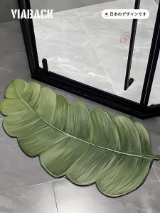 Leaf Absorbent Foot Mat Quick Dry Silicon Dendroid Bathroom Toilet Water Absorbing Non Slip Carpet Bring Home for Family Use
