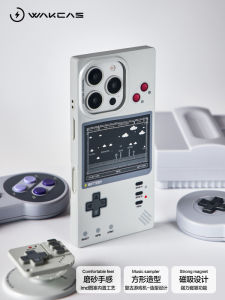 Wakcas Retro Game Console Mechanical Design Mobile Phone Case Magnetic Absorption Frosted Protection Cover for  17Pro Max