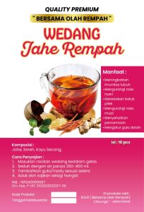 Paket 3 Pack Wedang Jahe Rempah Wedang Herbal