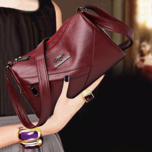 Fashionable Soft Leather Crossbody Bag Casual Single Shoulder Womens Bag 2025 New Style Leisure Lady Small Backpack Handheld
