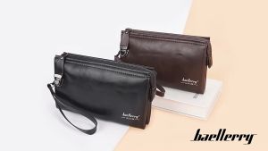 BAELLERRY S1100 Dompet Pria Clutch Dompet Besar Dompet Bisnis Multifungsi Elegant Terbaru