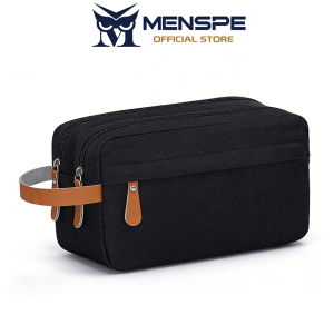 MENSPE Men Wash Bag Fashion Handbag Large Capacity Portable Travel Toiletry Bag Cosmetic Storage Bag Pocketed Separation For Makeup Skincare Product