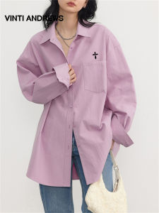 Winter Loose Fitting Pink Shirt