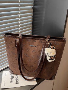 Retro Floral Embossed Tote Bag for Women Commuting Shopping Large Capacity Shoulder Bag PU Leather Zipper Closure Handbag