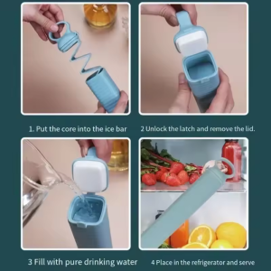 Collapsible Ice Cube Tray Portable Foldable Ice Maker Easy Release Plastic Ice Mold For Kitchen Travel For Drinks Cocktails