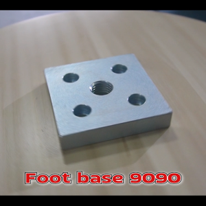 Foot Base 9090 สำหรับใส่ขาปรับระดับอลูมิเนียมโปรไฟล์ ขนาด 90×90 เพื่อใช้เป็นฐานรองรับน้ำหนัก ปรับระดับ และยึดโครงสร้างให้มั่นคง