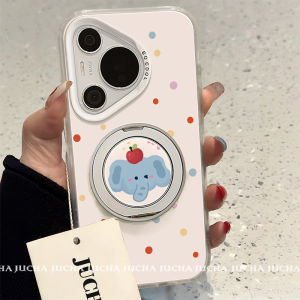 Colorful Dot Elephant Silicone Case for Huawei Pura70 pro Ten Womens Fashionable Protective Cover Anti-fall Ultra Durable