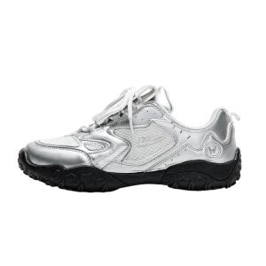 Warrior | Summer New Retro Casual Silver Breathable Mesh Trainer Women Shoes