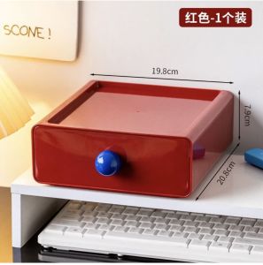 [SG stocks]Home multifunctional organizer small plastic storage box for office stationery