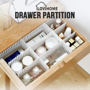 SG Drawer Partition Clapboard Divider Cabinet Storage Organizer Cabinet Organiser Kitchen Desk For Stationary Wardrobe Closet Bedroom Home Socks Room Underwear Portable Adjustable Panel Board Split Plate Combination Space Separation