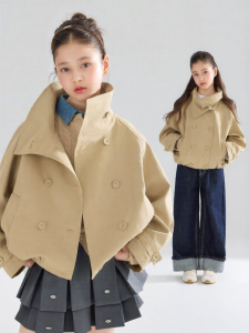 MUCMUKN | Vintage Stylish Double-Breasted Jacket Girls