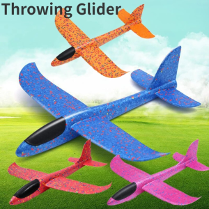 Airplane Launcher Toy Foam Glider LED Launcher Gun Cool Kids Outdoor Plane Catapult Toy