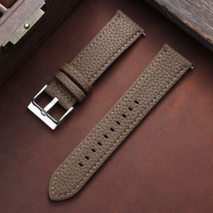 Lychee Pattern Leather Watch Band 18mm 20mm 22mm for Samsung Galaxy Watch 7/6/5/4 Watch Strap for Huawei for Man Women Watchband