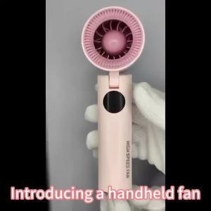 100 Speed Portable Fan 2000mAh Rechargeable LED Display Carabiner Hiking Clip Cute Mini Handheld Fan for Women Outdoor
