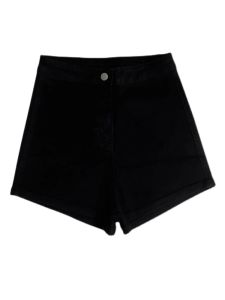 กางเกงขาสั้นผ้ายีนส์เอวสูงปักลายสไตล์ย้อนยุคสำหรับผู้หญิง กางเกงขาสั้นทรงเอบางกระชับสัดส่วน กางเกงขาสั้นทรงเอสำหรับผู้หญิง