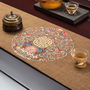 Wedding Table Flag Chinese Zen Style High End Mat Cloth Tea Table Center Tea Tablecloth Long Tea Table High End Home Textile