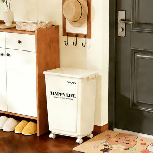 Large Capacity Square With Wheels Trash Can