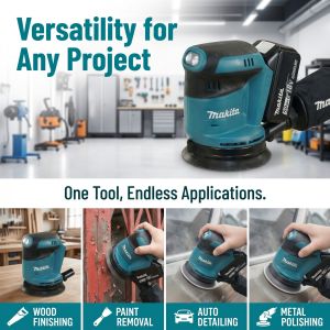 Makita | Makita DBO180Z 18V Brushless Cordless Bare Sander 3 Speed 125mm For Wall Drywall Patching And Putty Smoothing Jobs