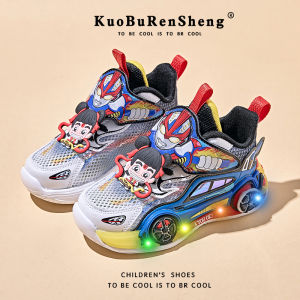 KUOBURENSHENG | Breathable Light-up Kids Running Shoes