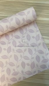 Wallpaper Dinding Motif Daun Ungu Natural warna ungu pastel