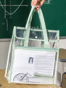 Three Years Two Class Special Exam Transparent Double Layer Handheld Document Bag College Entrance Examination Stationery Set