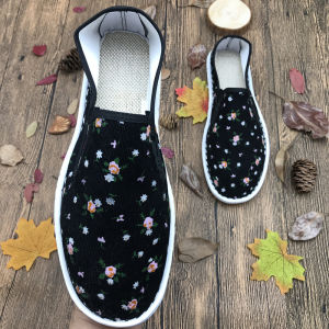 Beijing Style Canvas Shoes Mens Spring Autumn Fashion One-Step Driving Lazy Peoples Shoes Youth Low Help Cloth Shoes