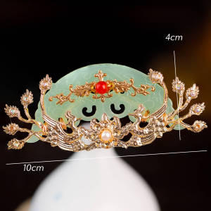 Antique Chinese Hanfu Hair Accessories Jade Simulation War Period Photography Studio Ming Dynasty Style Versatile U Hairpin
