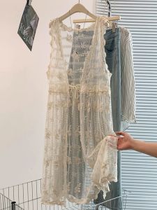 Lace Mesh Sleeveless Tank Dress Design for Layering Summer Plus Size Slimming