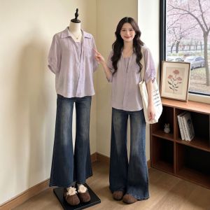 Áo Blouse Dài Oversize Giảm Cân cho Phụ Nữ Size Lớn