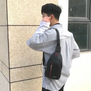 DM Mens Sling Chest Bag Crossbody Bags Beg Silang Handbag Beg Sandang Men Water Resistant Travel Shoulder College Student