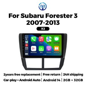 Android Auto 2 Din Car Radio for Subaru Forester 3 Impreza 2007-2013 Wireless CarPlay Multimedia Video Player GPS Autoradio WIFI