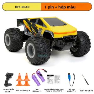 Xe Điều Khiển Từ Xa JJRC Q208 Cybertruck Pickup Địa Hình Với Đèn Nhiều Màu Sắc Đồ Chơi Điều Khiển Từ Xa Cho Trẻ Em Chất Liệu Kim Loại Nhựa Cao Su