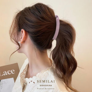 Minimalist Easiest for Match Small Size Banana Clip Toothed Vertical Barrettes Matte Texture Does Not Hurt Hair Pure Color Series Ponytail Clip Women