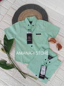 Kemeja Anak Laki-laki Usia 1 tahun - 14 tahun Kemeja Anak Polos Lengan Pendek Casual / Kemeja Anak lengan Pendek Casual Termurah - AMANAH STORE