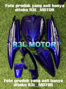 cover full body halus yamaha mio sporty hijau lime green plus stripping rare transparan - body mio sporty hijau lime green
