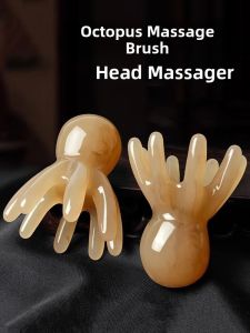 Portable Octopus Design Massage Comb Scalp Therapy Guasha Brush Wide Teeth Hair Care Tool for Personal Cleaning And Care