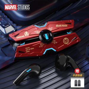 Marvel Iron Man Collaborative Wireless Bluetooth Earphones Gaming Gift for Boys Children Half-In-Ear AI Noise Reduction Stereo Sound