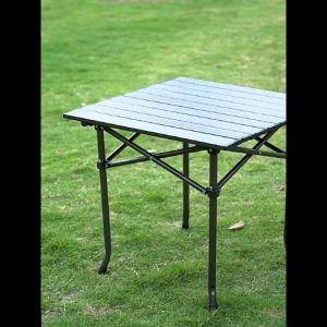 CHAMPS Meja Lipat Portable Kursi Lipat Outdoor 1 Set Meja Kursi Camping Meja Lipat Camping