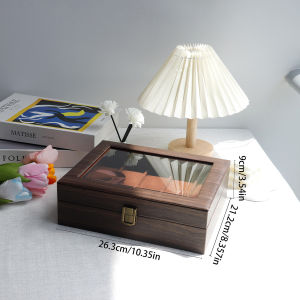 DELESY New Style 6/10/12 Creative Soft PU Leather Watches  Protect Box Brown Color Watch Display Box  Watch Case With Clock