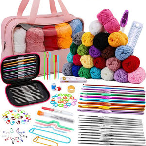 Crochet Kit for Beginners Crochet Kits with Yards 24 Colors Yarn for Crocheting knitting kit Accessories Include Crochet Hooks