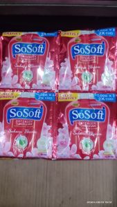 4pcs Sosoft Liquid Deterjen double Sachet Diterjen Cair SoSoft Alami Dari Tumbuhan Liquid 80ml Per Sachet [ Sudah Termasuk Promo Beli 3 GRATIS 1 ] RANDOM WARNA VARIAN