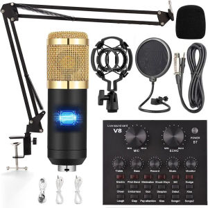 Bộ Micro Podcast Với Mic Tụ Điện Đơn Hướng BM800 Thiết Bị Trộn Âm Thanh Chuyên Nghiệp Phát Trực Tiếp Thiết Bị DJ Dành Cho Hát YouTube Chơi Game