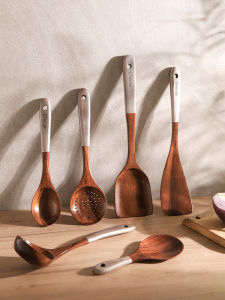 SHELI | Non-stick High Temperature Resistant Wooden Cooking Spoon Set