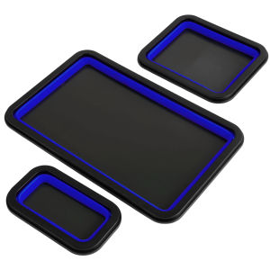 Bộ 3 Khay Đựng Đồ Bằng Silicon Có Thể Thu Gọn Từ Tính Dùng Để Đựng Ốc Vít Bu Lông Đai Ốc Ron - Hộp Đựng Dụng Cụ Khay Vuông