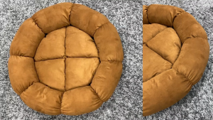 Cozy Cordy Pet Bed Suade Soft Dog Cat Bed Washable Non Slip Calming Bed for Cat and Dog