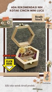 Mini Rustic Ring Box / Kotak Cincin Rustik Mini / Box Cincin Mini Bisa Custom Nama dan Tanggal