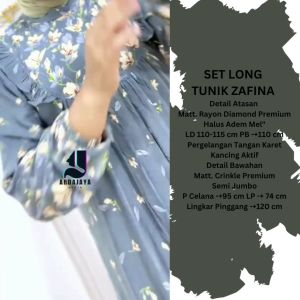 GAMIS SETELAN DRESS SET LONG TUNIK MODEL ZAFINA TERBARU ARDAJAYA BATIK